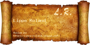 Lippe Roland névjegykártya