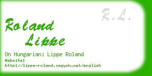 roland lippe business card